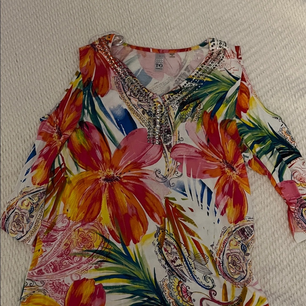 Colorful Floral Women's Top